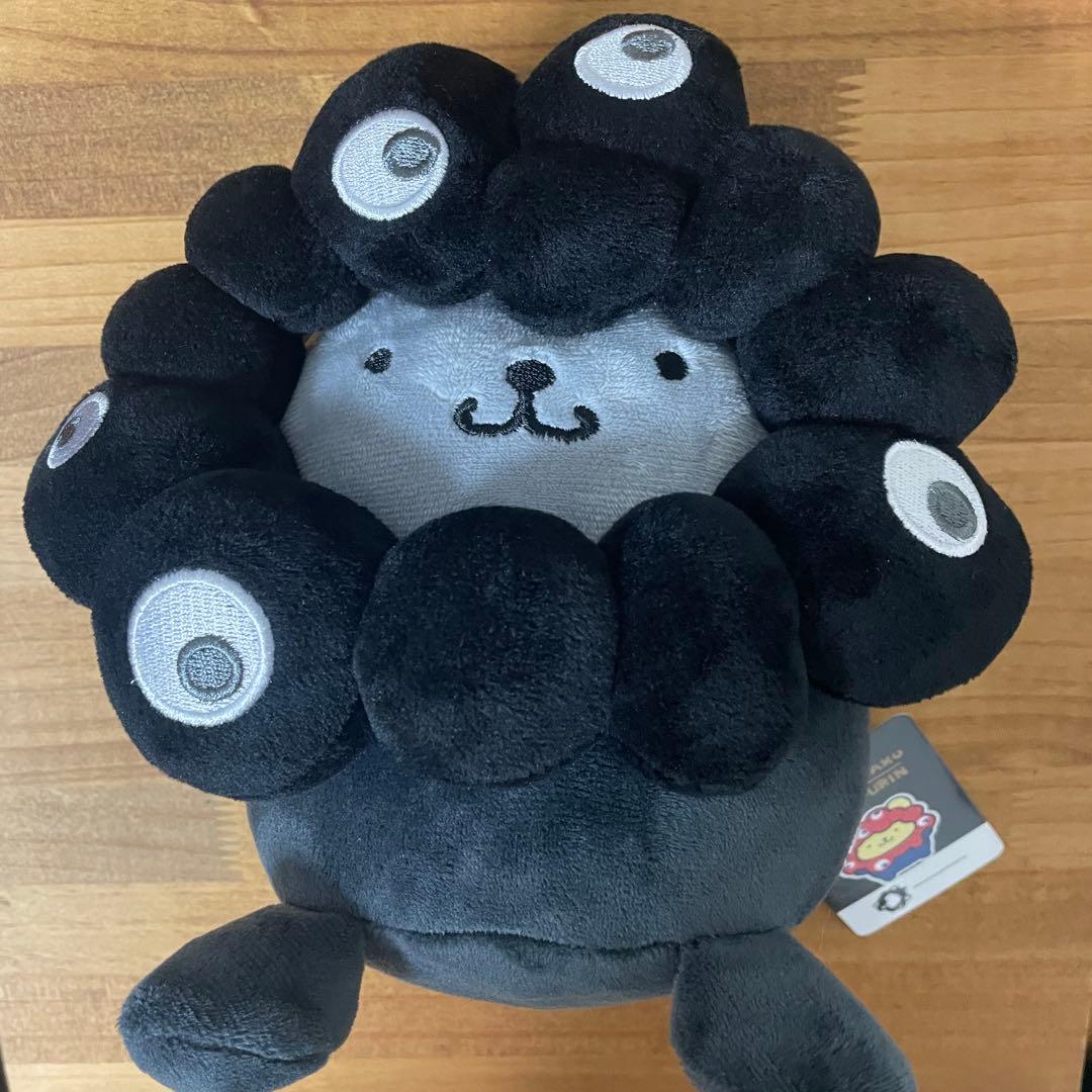 ポムポムプリン 万博 サンリオ 黒 ミャクミャク ぬいぐるみ M 新品