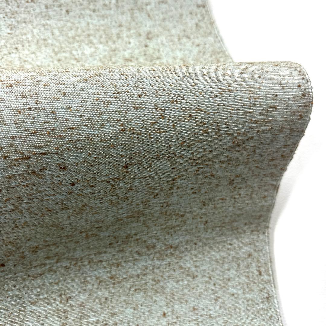 帯4578 ○高級 正絹 ぜんまい紬 名古屋帯