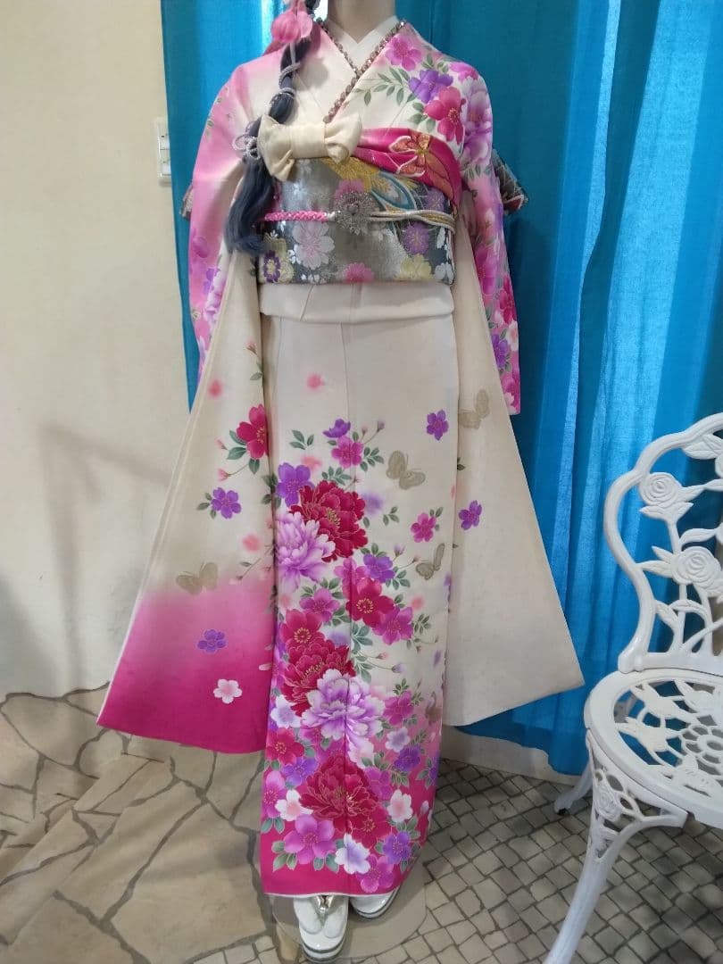 専用】です‼️振袖、正絹未使用、重ね衿帯揚げ帯締め、袋帯襦袢