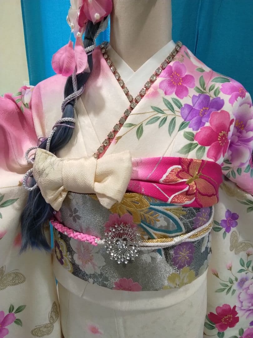 専用】です‼️振袖、正絹未使用、重ね衿帯揚げ帯締め、袋帯襦袢