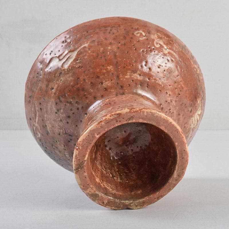 茶道具 佐々木松楽造 赤楽焼 大馬上盃 菓子器 仕覆付 共