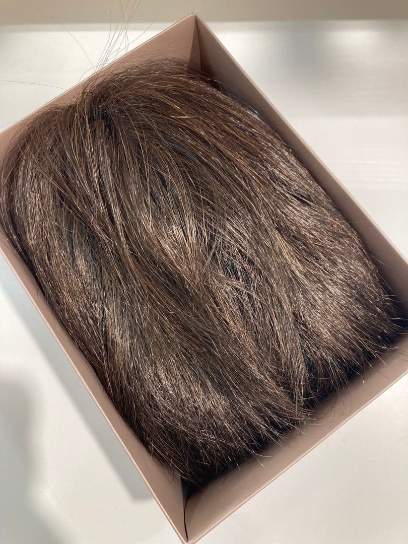 ☆マリブウィッグ☆耐熱人毛MIX☆ショートフルウィッグ ☆ブラウン 耐熱手植え☆