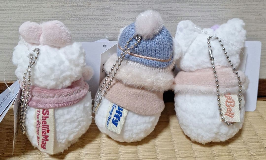【新品】ぬいぐるみチャーム3個セット　ダッフィー、シェリーメイ、リーナベル