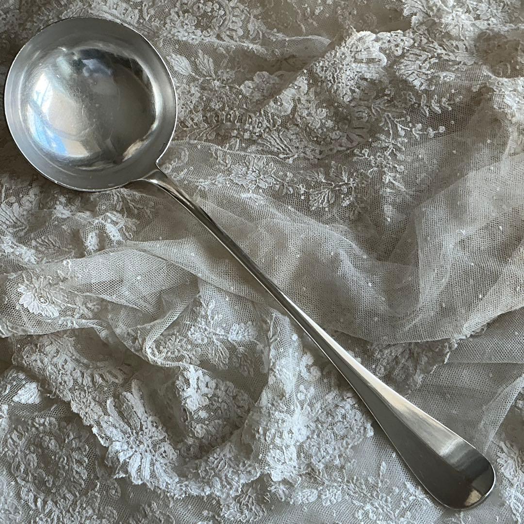 フランスアンティーク すずらん ERCUIS レードル（大）イニシャル