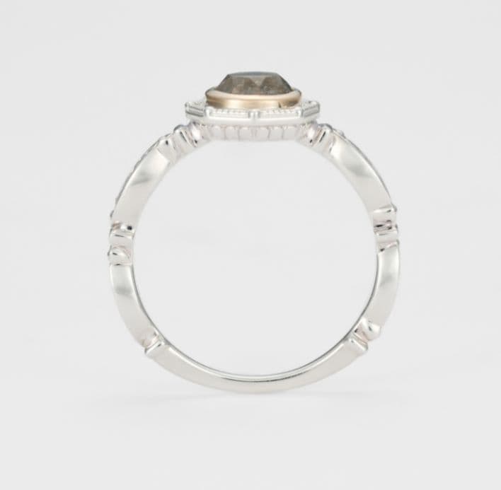 ク*ラ様 agateアガット K10シルバーラブラドライト／クォーツリング