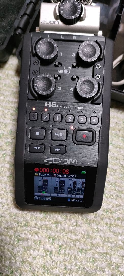 ZOOM　H6 レコーダー！完動品！