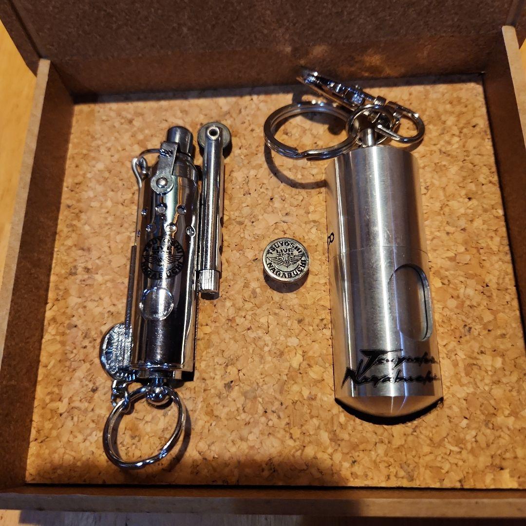 長渕剛トレンチライター携帯灰皿セットピンバッチ