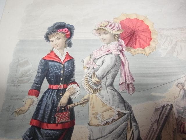 1880年銅版画◇フランス ファッション誌『ラ・モード・イリュストレ