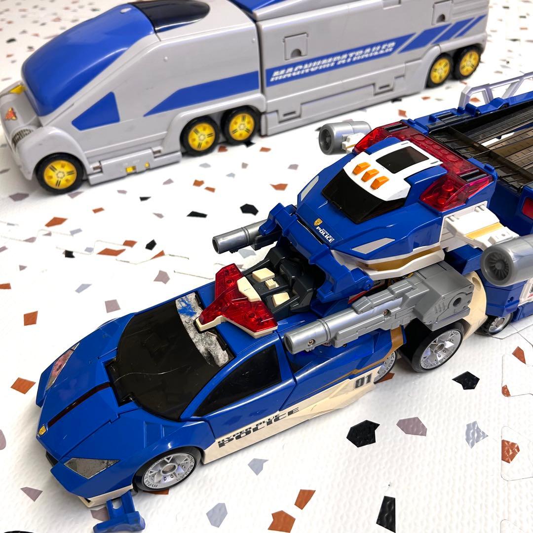新品電池交換済み】トミカ マグナムパトレーラー ハイパーブルーポリス