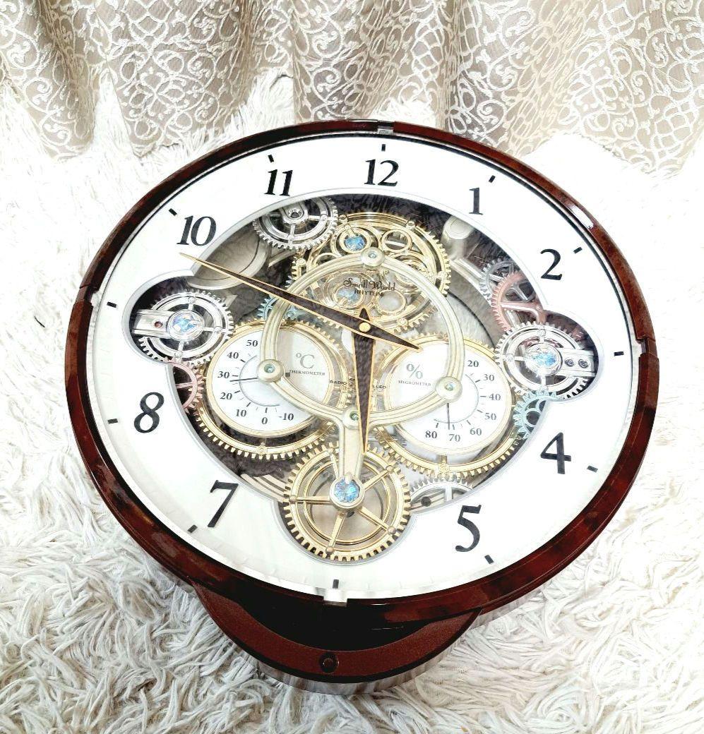 極美品 スモールワールドシーカー 4MN515RH23 電波カラクリ時計