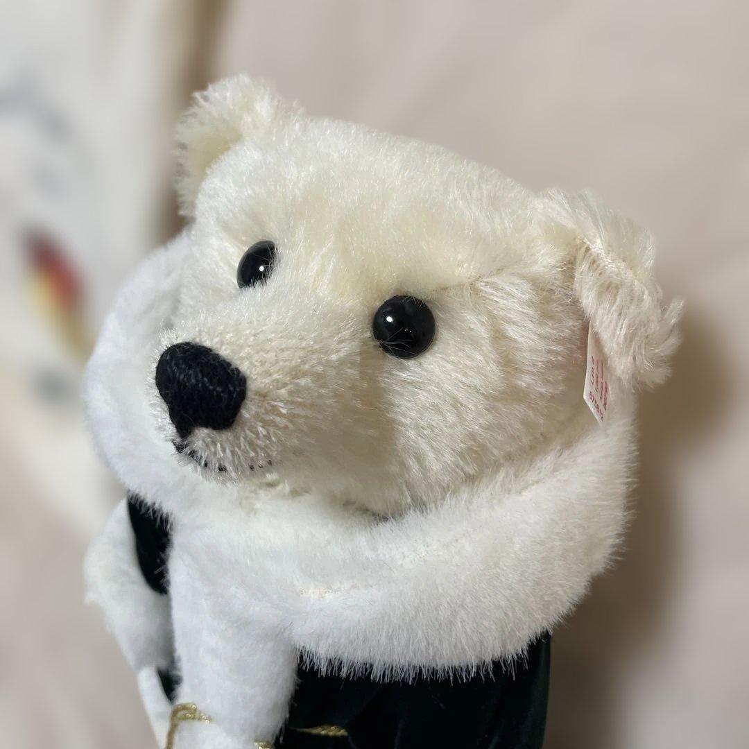 新品　シュタイフ　テディベア　ぬいぐるみアジアンサンタ2002 白いモヘア限定品