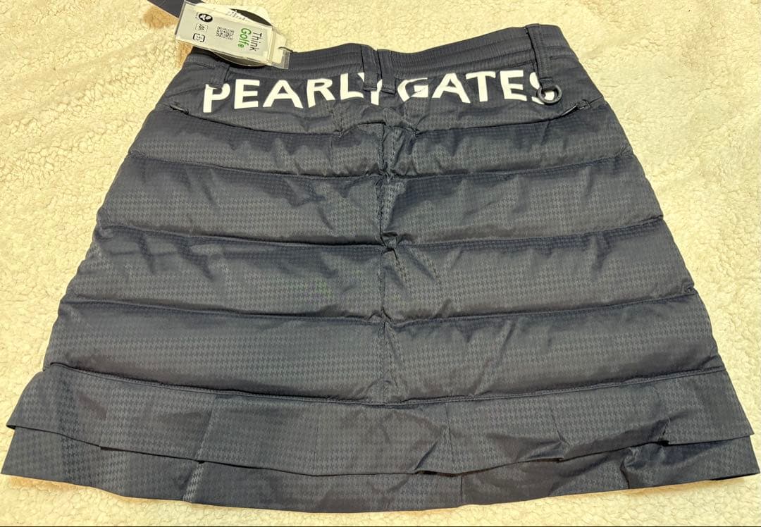 新品 サイズ0 パーリーゲイツ 中綿 スカート ダークネイビー