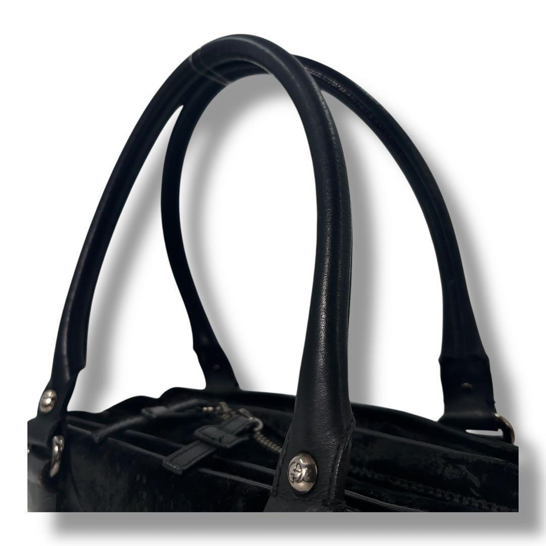 【極美品】GIORGIO ARMAN　ジョルジオアルマーニ　ロゴ　ハンドバッグ