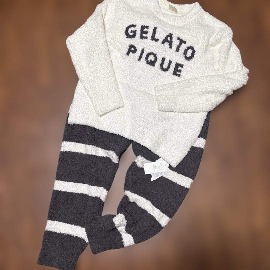 GELATO PIQUE パウダーロゴジャガードプルオーバー＆ロングパンツセット