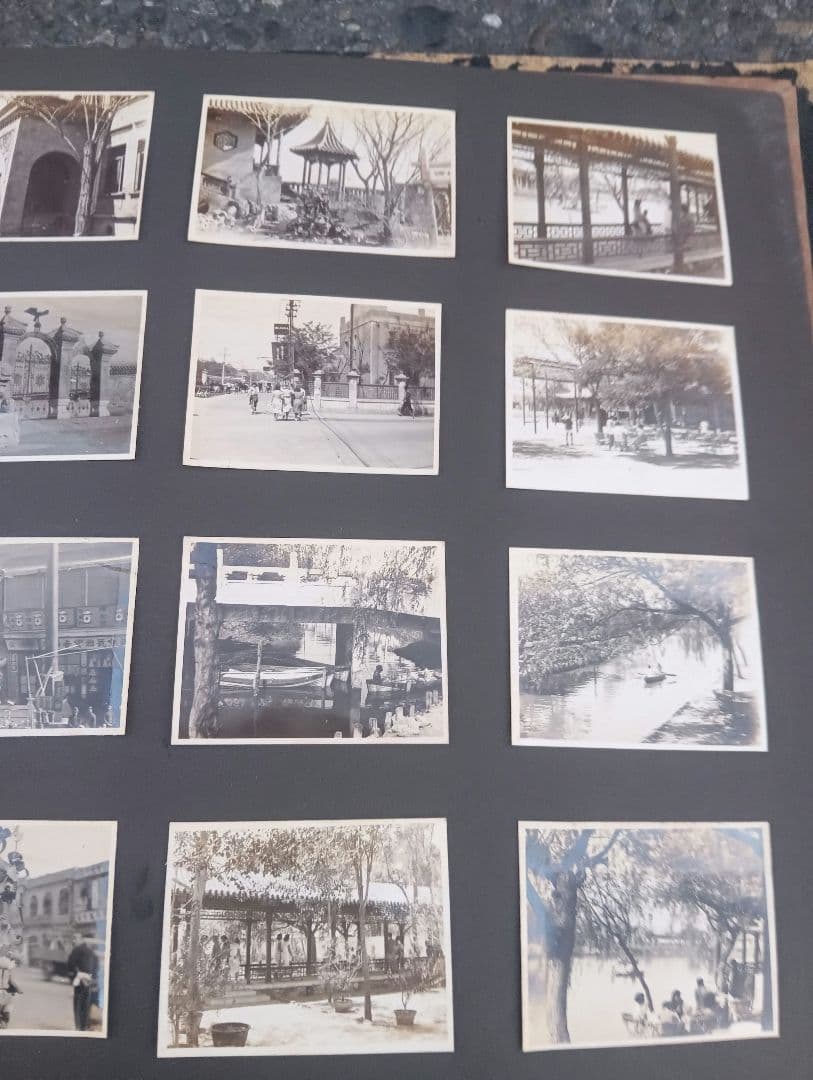 満州の古い写真 67枚 貼り付け アルバム 風景 人物 建築 風俗 戦前