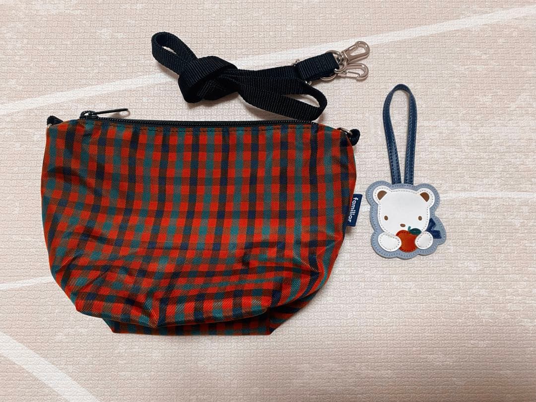 familiar ファミリア ポシェット 舟形 赤系