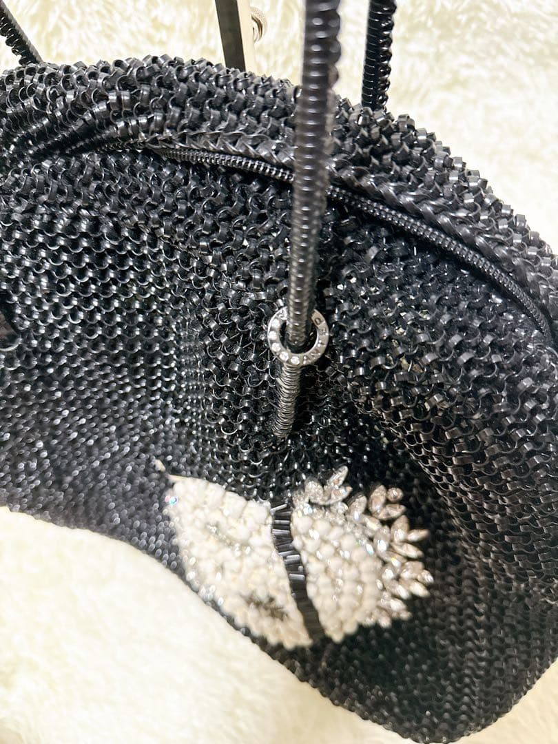 アンテプリマ ANTEPRIMA スカル ビジュー ワイヤーバッグ ブラック