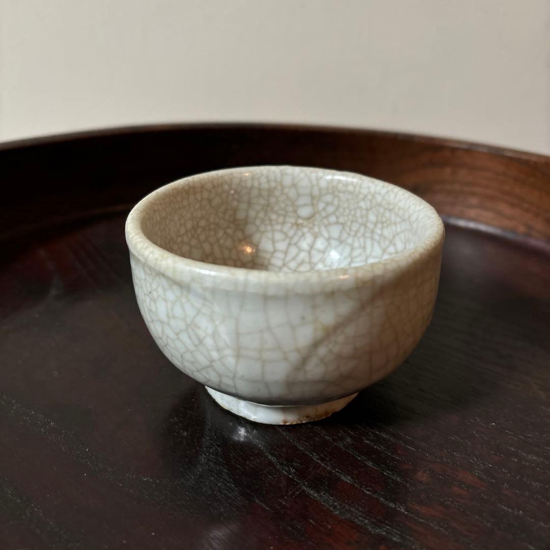 李朝　白磁ぐい呑み　盃　猪口　古伊万里　平佐　江戸時代　骨董　秦秀雄　白洲正子