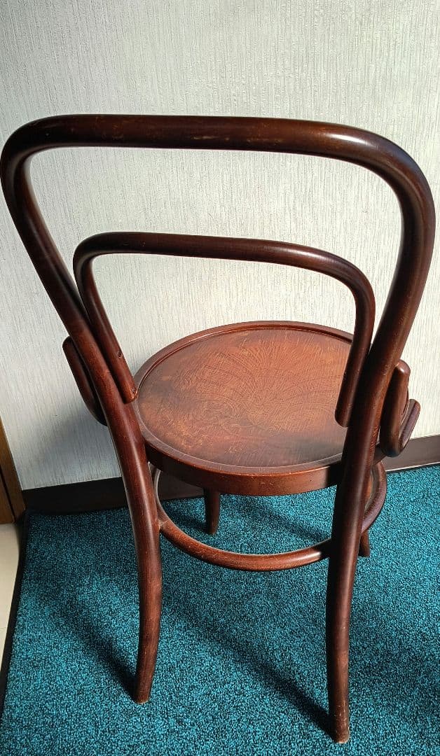 曲げ木デザイン 木製 椅子 ブラウン アンティーク