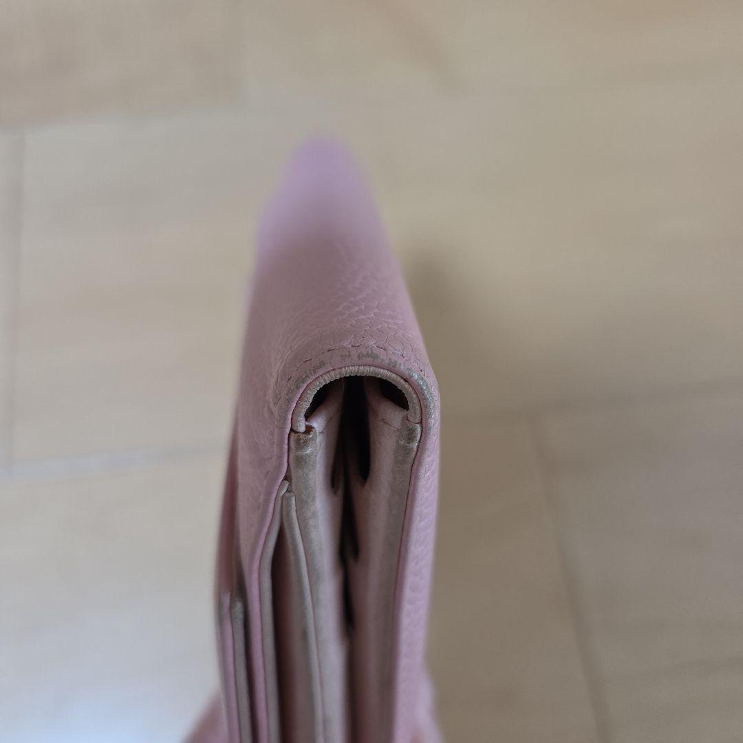 CHANEL キャビアスキン 二つ折り財布 ピンク　シャネル