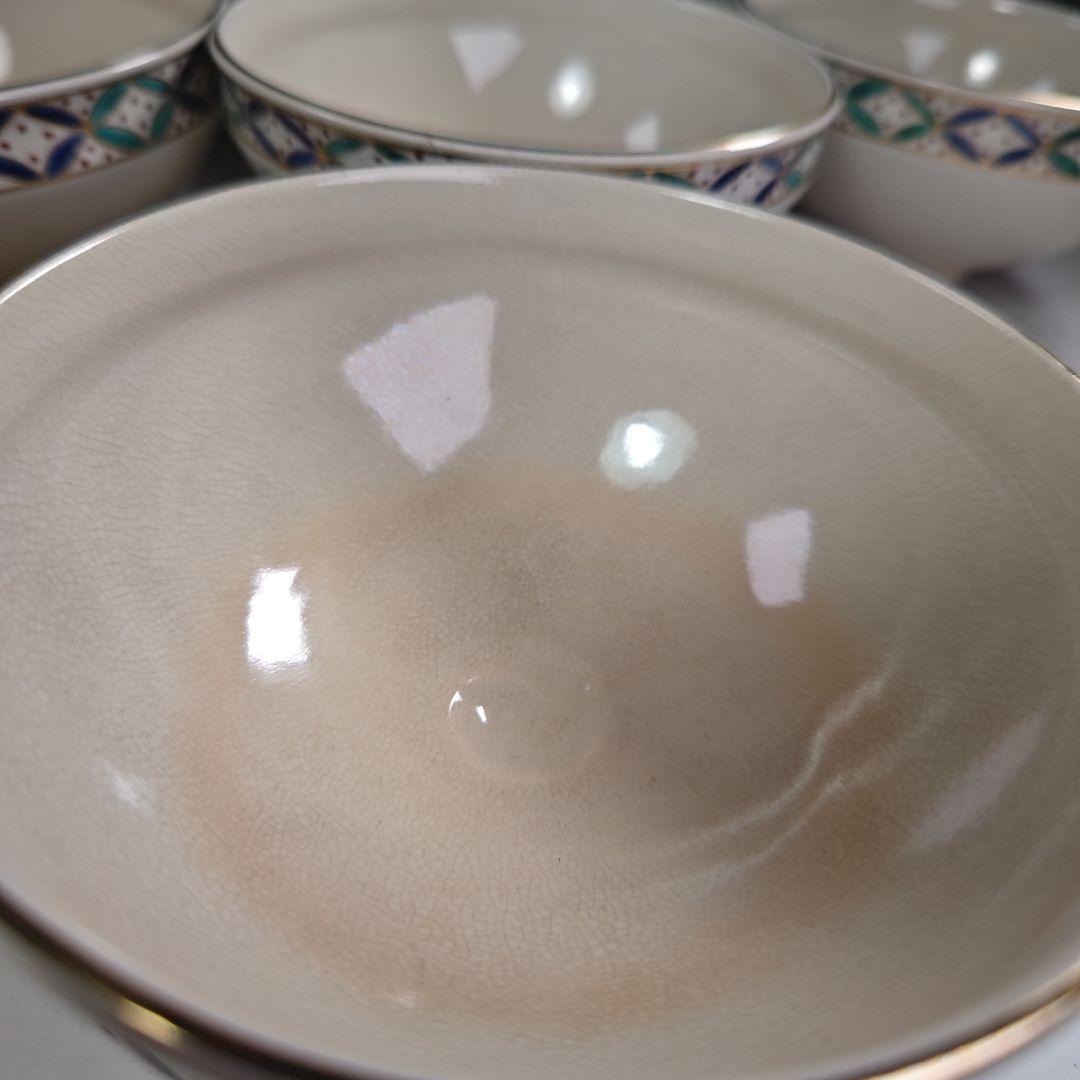 ウ286 数茶碗『平安 手塚桐鳳』『仁清七宝紋 数茶碗 10客 共箱』茶道具