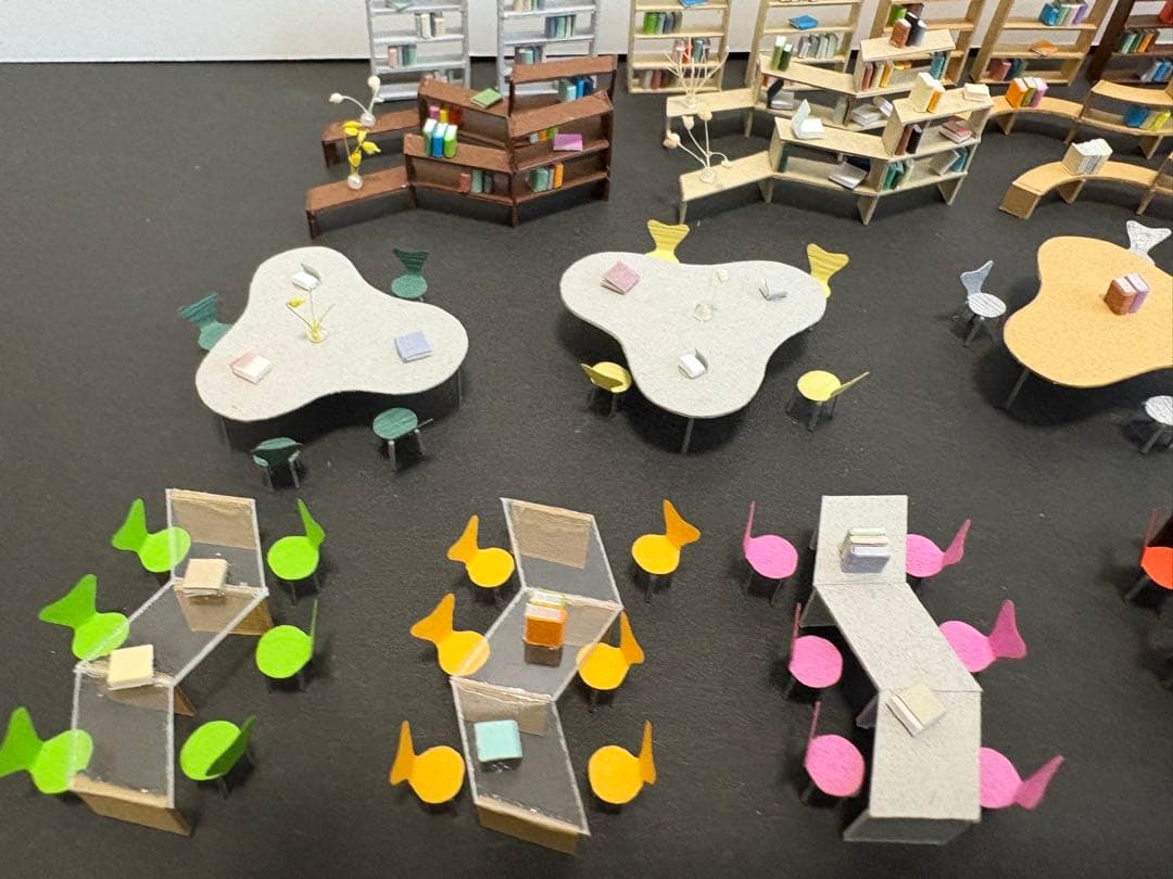 建築模型添景 1/100 スタディスペースセット