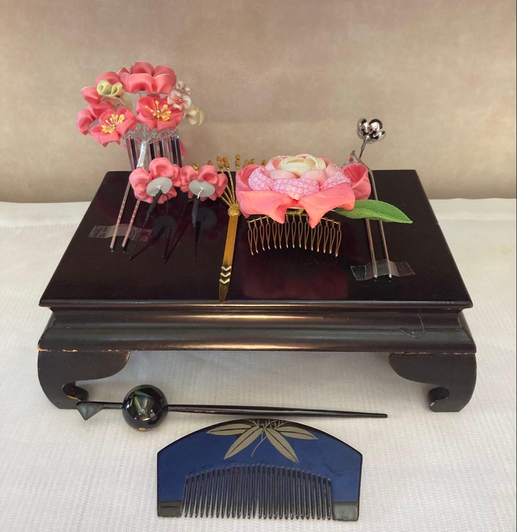 専用　桃色吐息　牡丹と梅　金属簪　花簪コーム簪　櫛簪　玉簪　Uピン簪　後押し