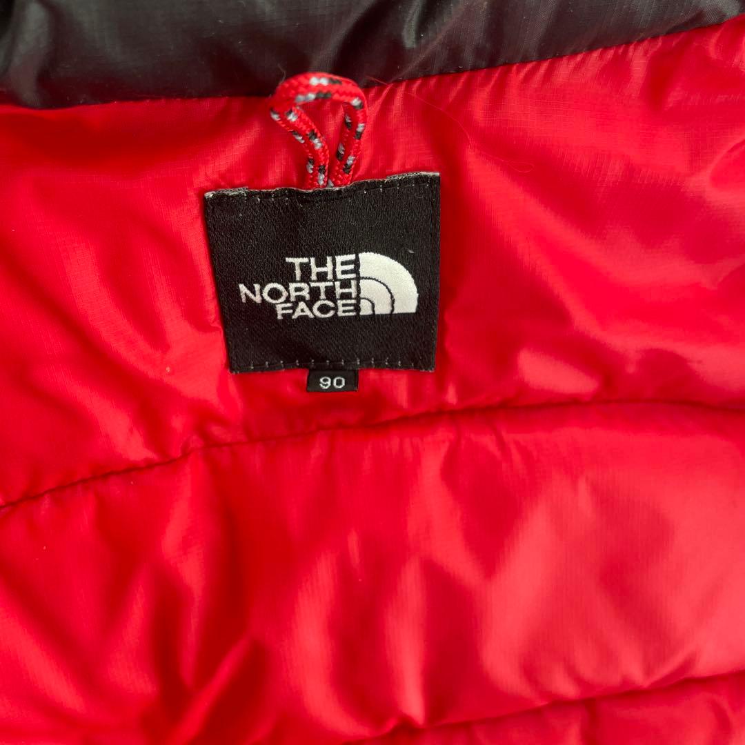 THE NORTH FACE キッズダウンジャケット 黒/赤