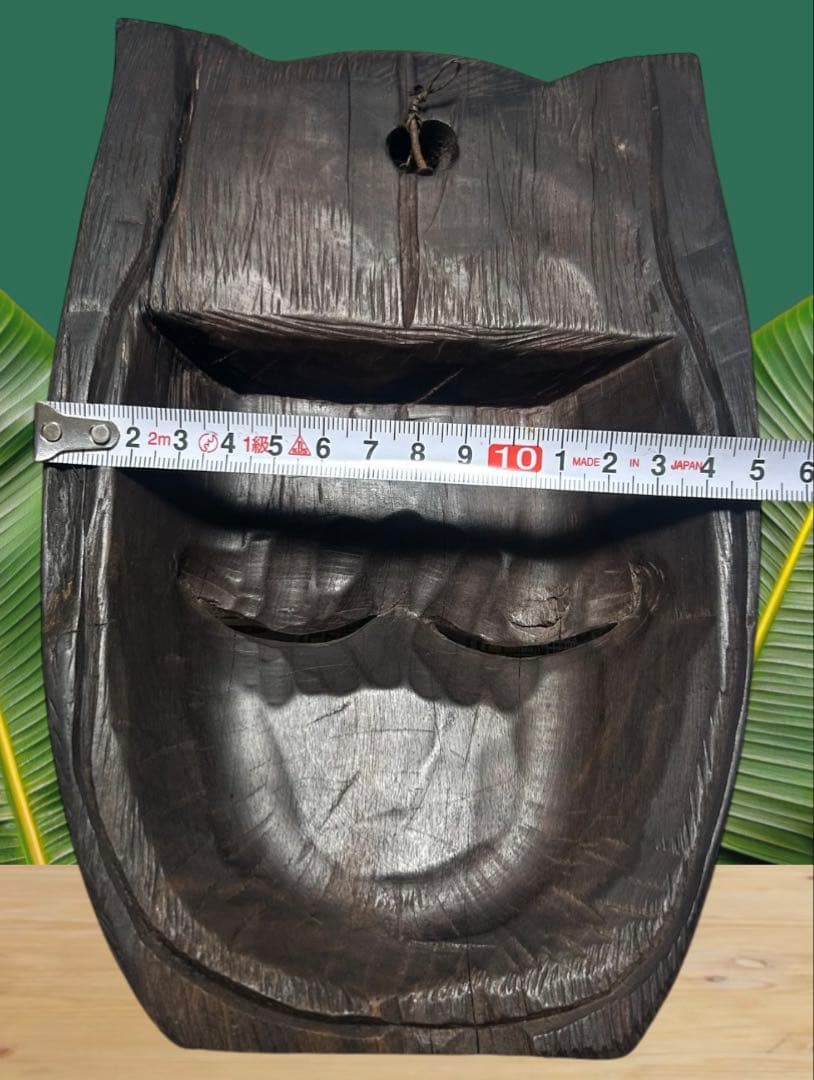 アフリカ セネガル 木彫 お面 マスク 黒檀 エボニー 祭祀 王冠 壁掛け