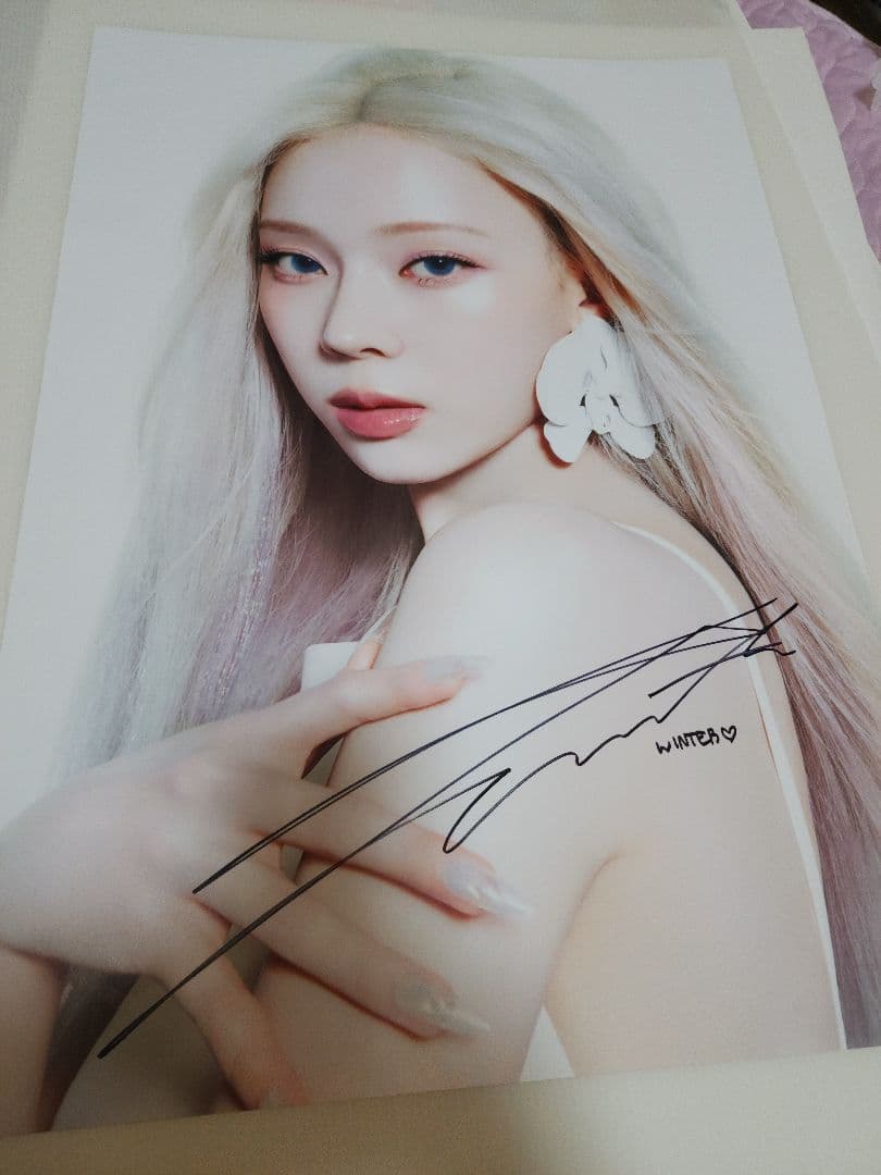 aespa ウィンター 直筆サイン入りポスター espoir