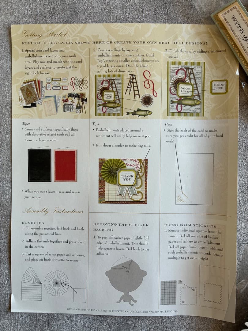 ANNA GRIFFIN ALL ABOUT HIM CARD KIT