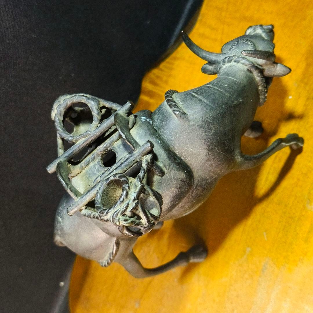 茶道具 唐金 水牛香炉 中国骨董 置物 古美術 旧家蔵出し コレクター