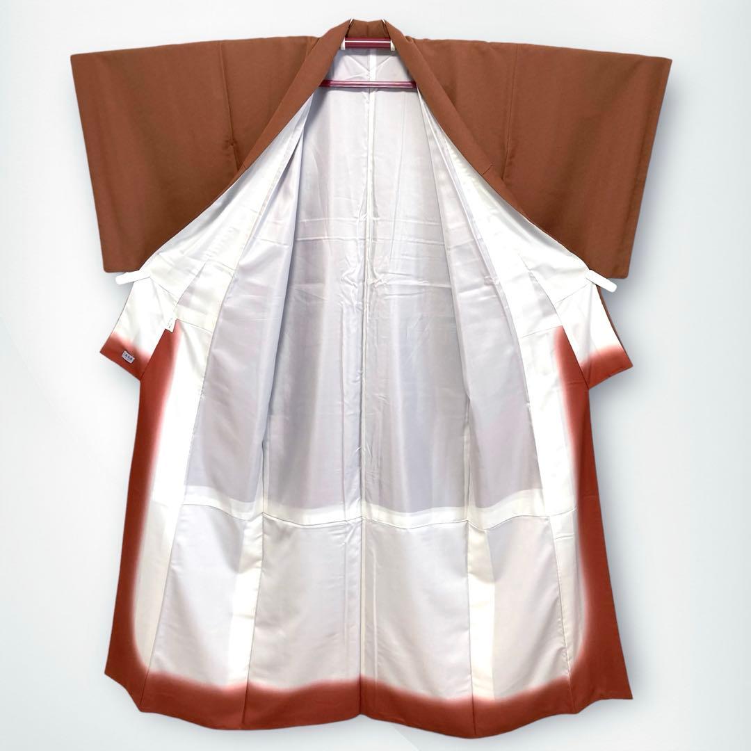 美品✨】東レシルック さんび 高島屋扱 洗える着物 江戸小紋 青海波 赤