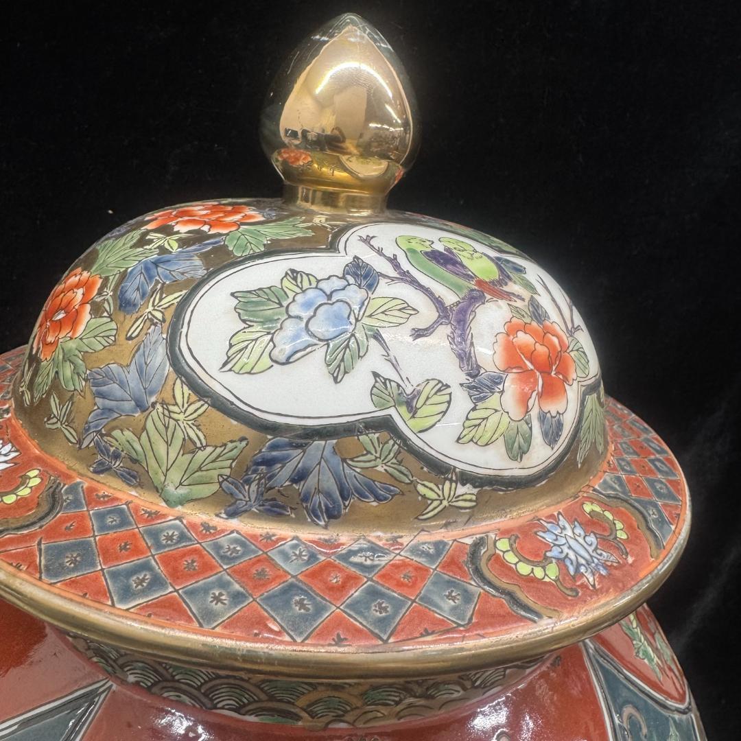 古伊万里 赤絵 金襴手沈香壺 高さ51㎝ - メルカリ