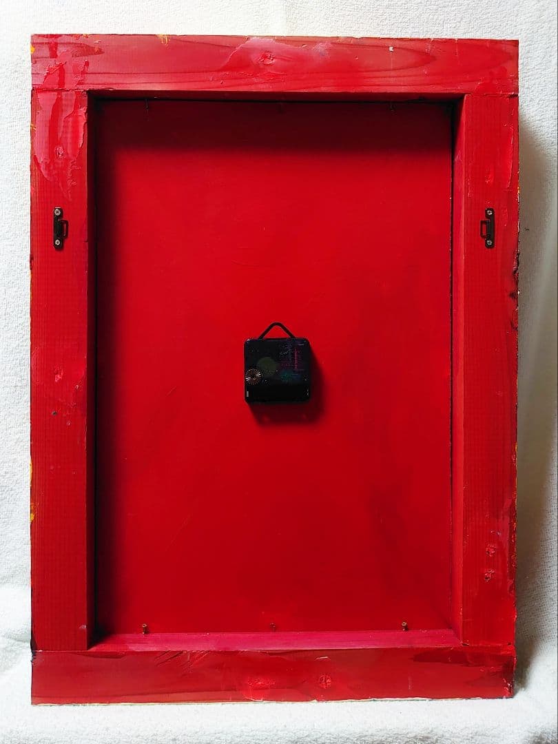 油絵 絵画 時計【紅葉の湖】