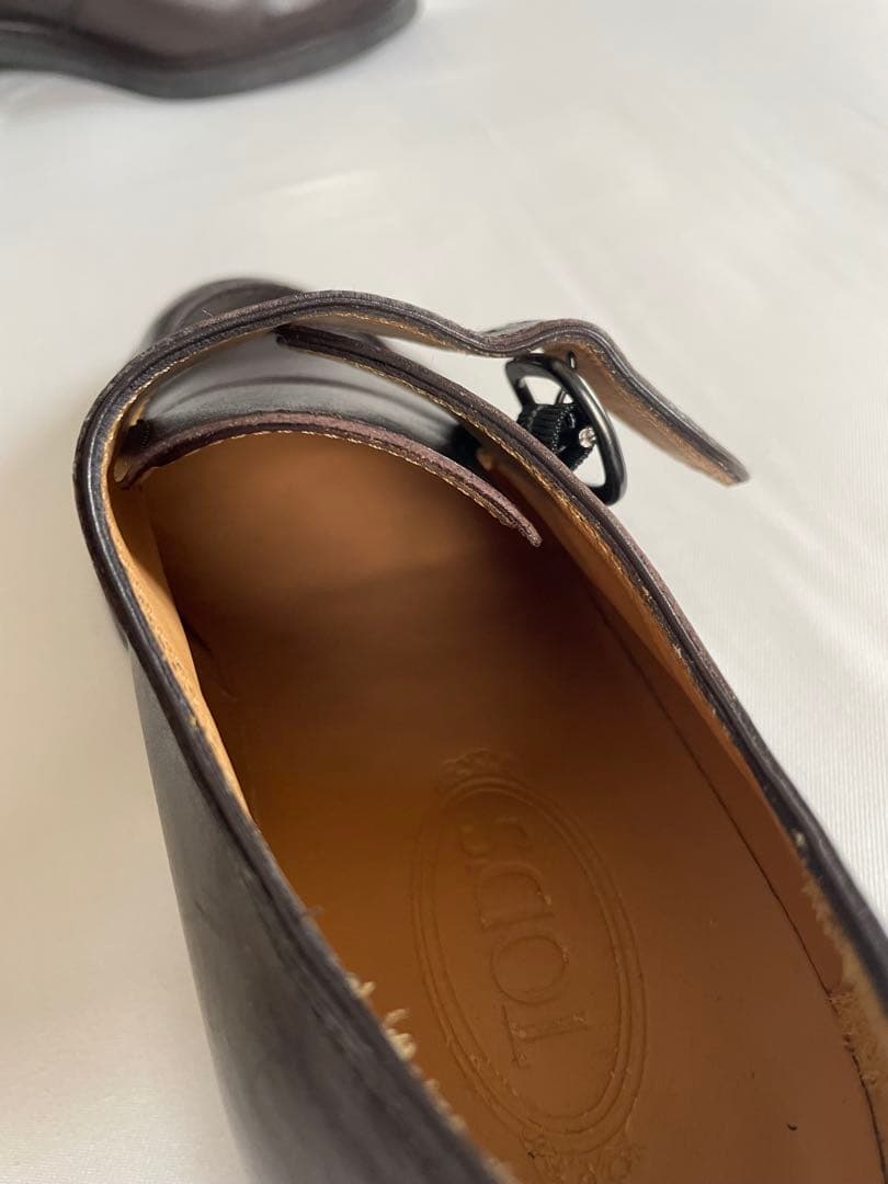 【新品】１５万 試着のみTod’s トッズ　モンクストラップ　ダークブラウン　８