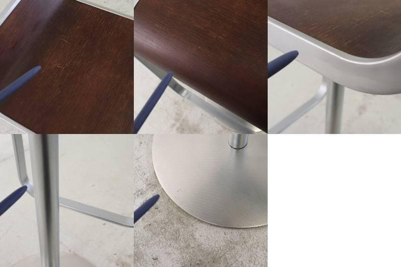 2脚まとめ買い1 イタリア製 ラパルマ レム ハイスツール 板座 オーク突板