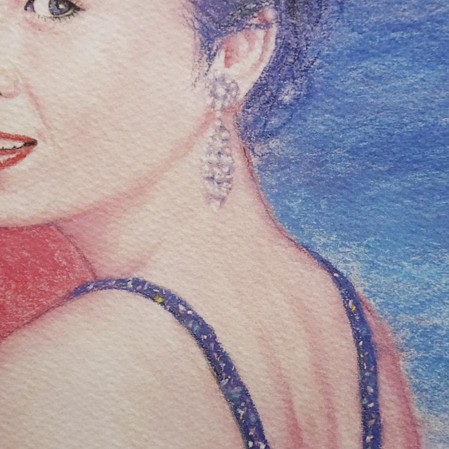 小林幸子 肖像画 M.Fujii 11/100 リトグラフ 額装 美術品No.1