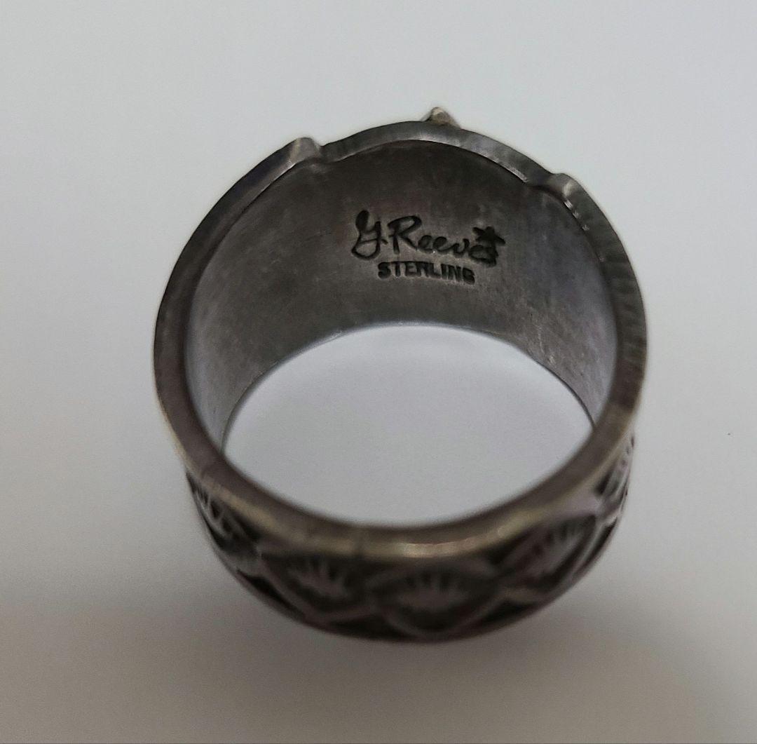 ナバホ族 Gary Reeves作 スタンプワーク リング シルバー