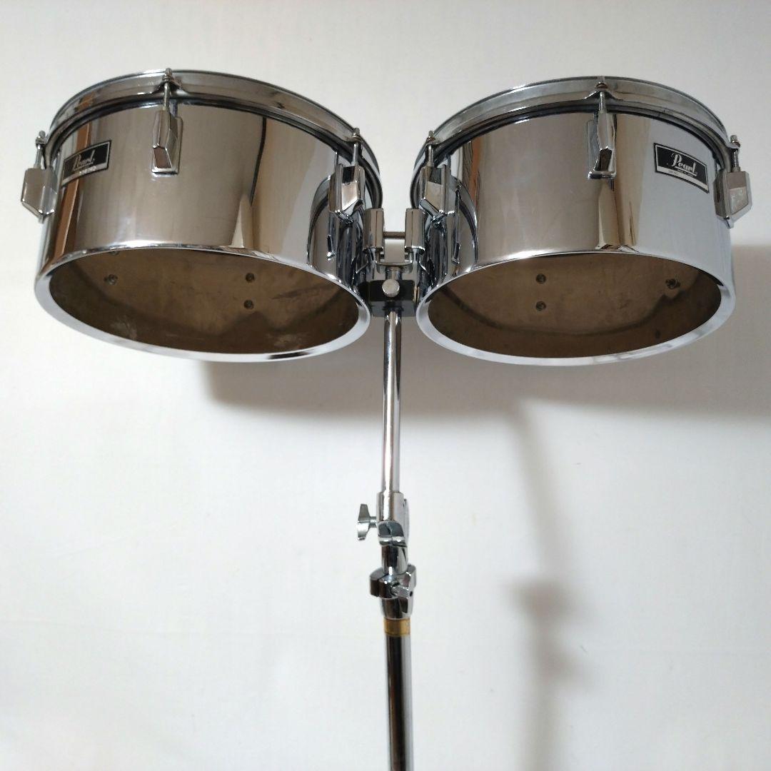 Pearl パール ティンバレス 13インチ 14インチ スタンド付き 打楽器