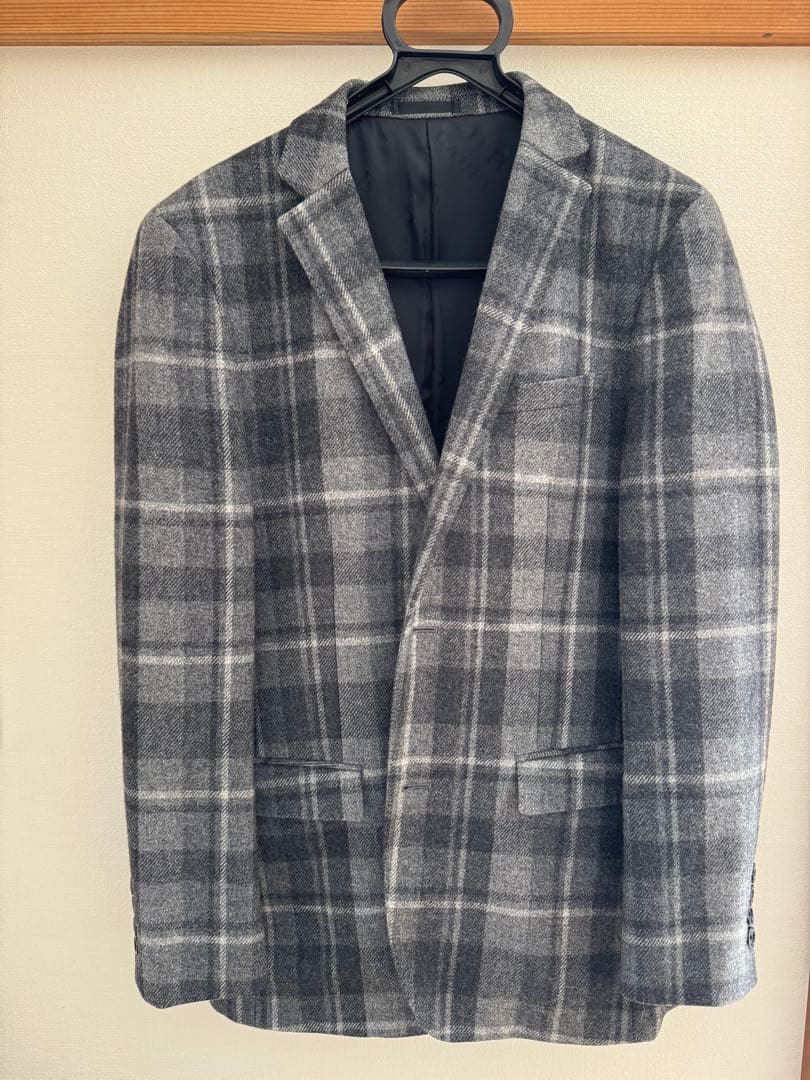 BURBERRY Black Label ジャケット グレー系チェック - メルカリ