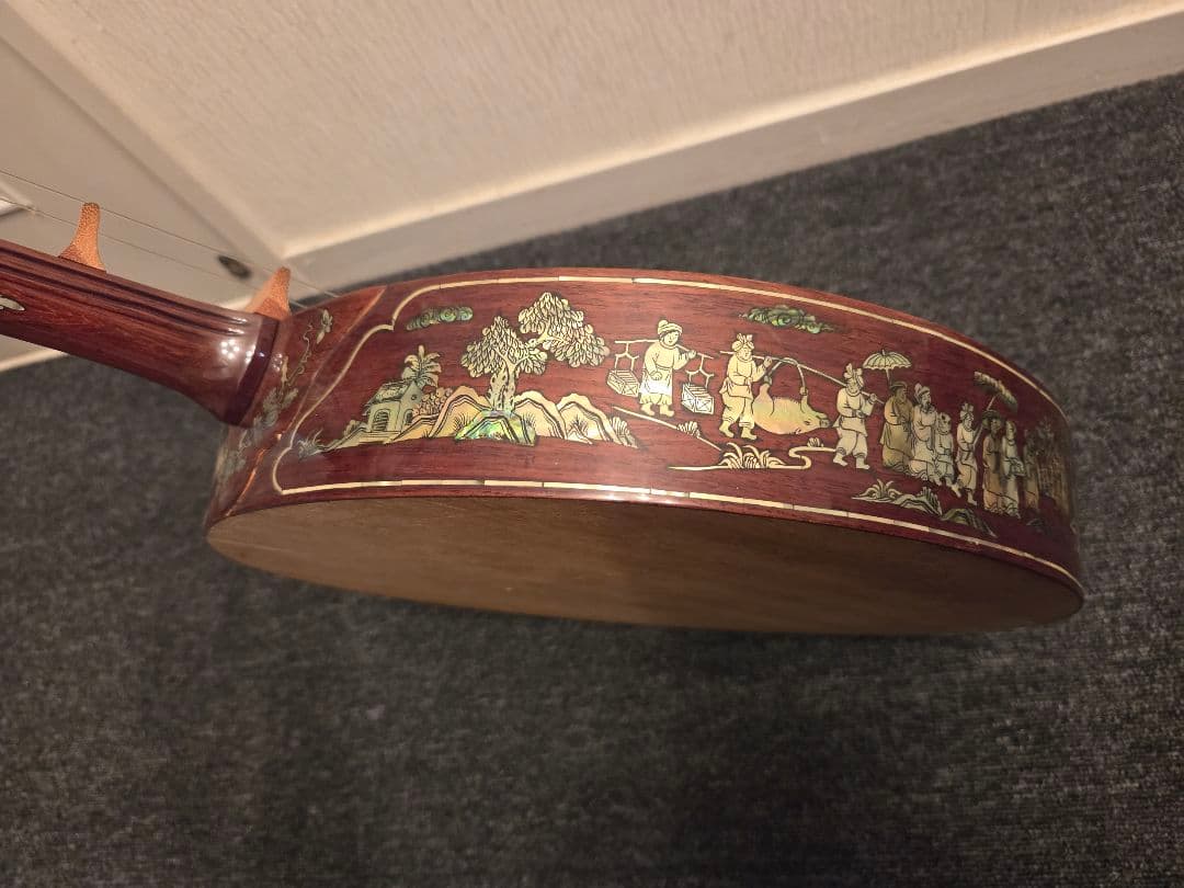 ダン・グエット ベトナム 弦楽器 民族楽器 二弦 月琴 楽器・機材