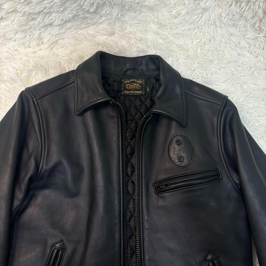 極美品✨クーティ レザー ライダース 本革 シングル ジップ 降谷 KJ