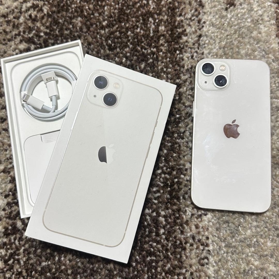 Apple iPhone 13 ホワイト 128GB SIMフリー 箱付ケース付