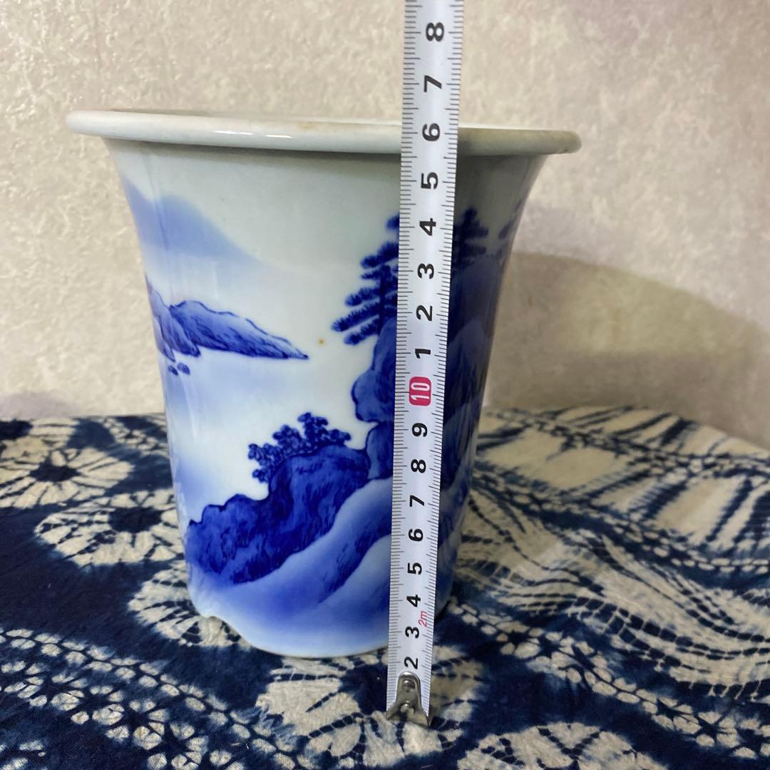 真葛香山 赤絵龍 蘭鉢 植木鉢 盆栽 真葛香山 染付 蘭鉢 盆栽 真葛