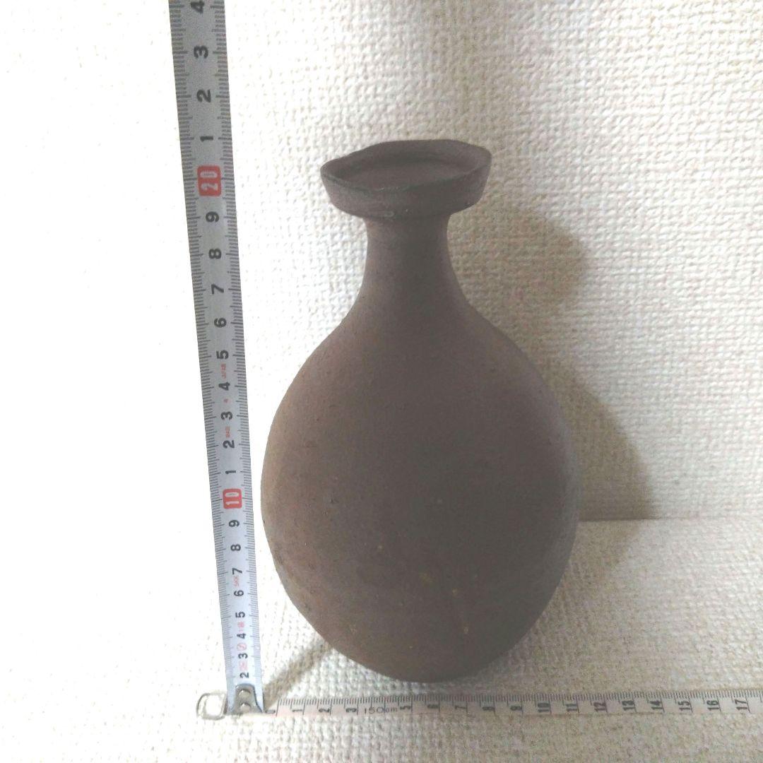 岡山県重要無形文化財 藤原 建 作】備前焼 一輪花入 共箱