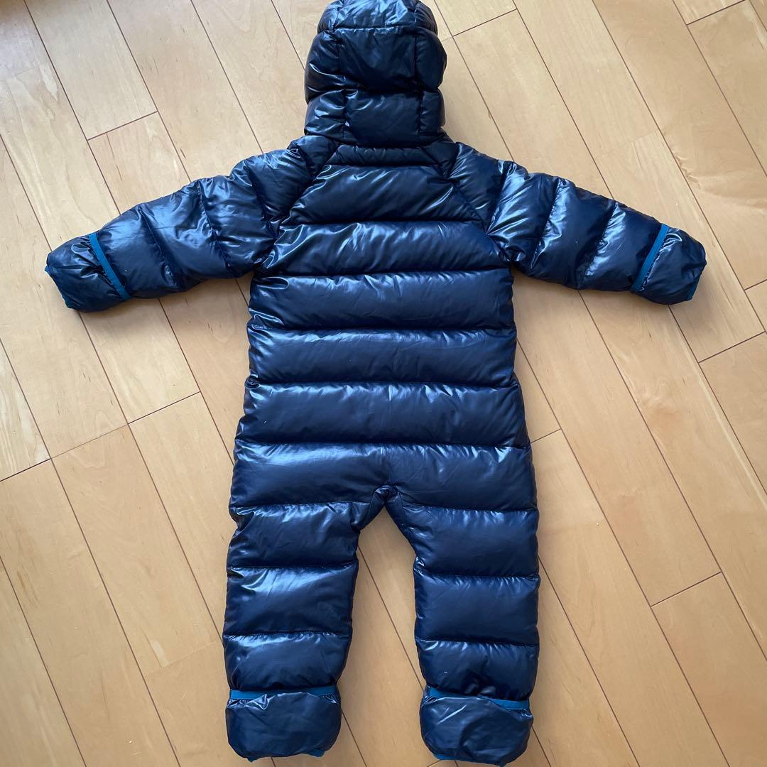 patagonia フード付きダウンオールインワン 12-18M ネイビー