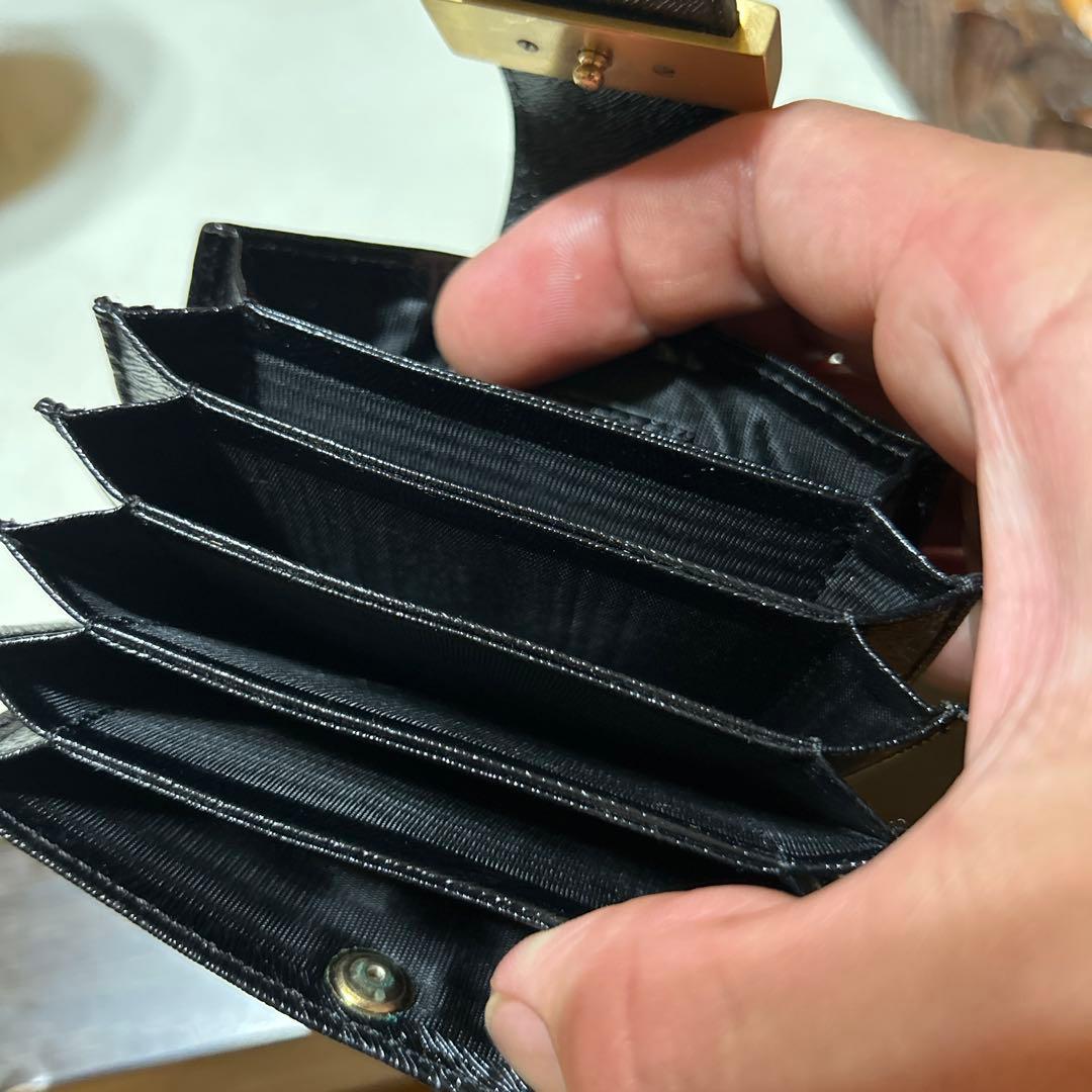 FENDI 黒 レザー カード パスケース