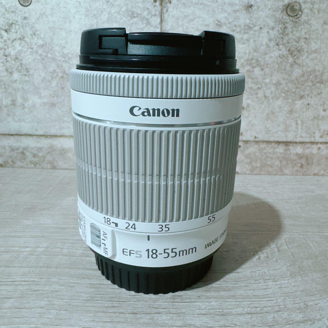 Canon EF-S 18-55mm レンズ 白 美品/白】Canon EF-S 18-55mm IS