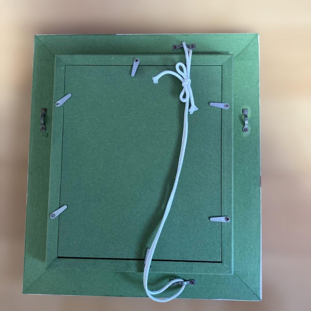 金魚 油彩画 金色フレーム